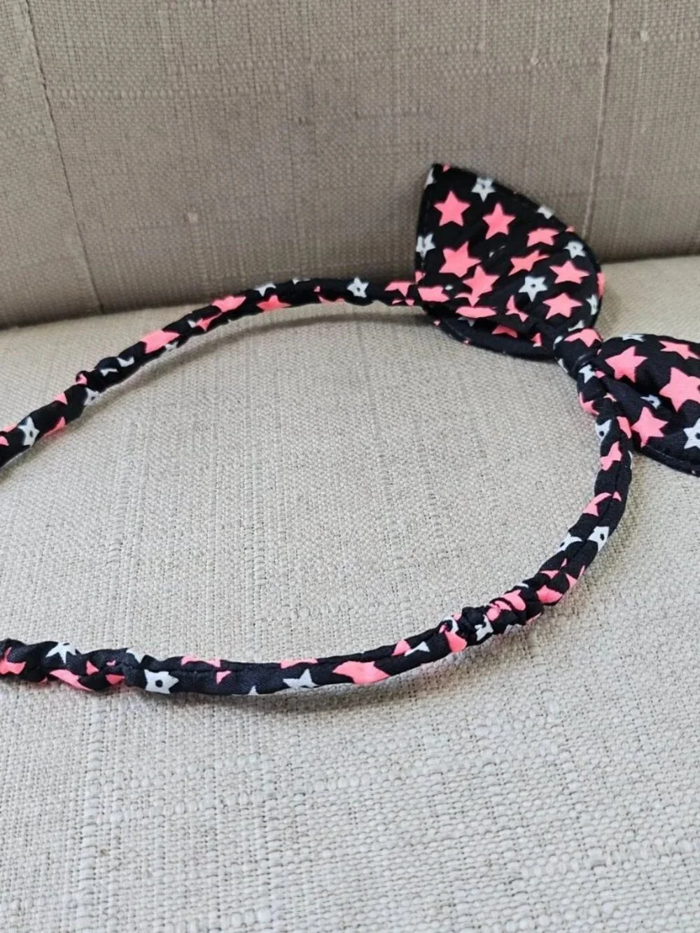 Girl Hair Catcher Pink Star Black Hair Accessories Bunny Ear Shape Bow Hair Clip